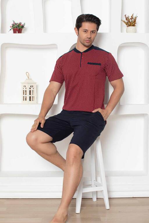 Bordo Erkek Şort Takımı 1203ŞT - Alimer (1)