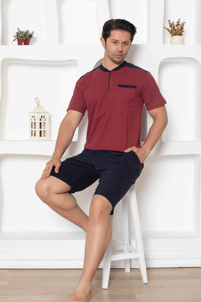 Bordo Erkek Şort Takımı 1203ŞT - 2