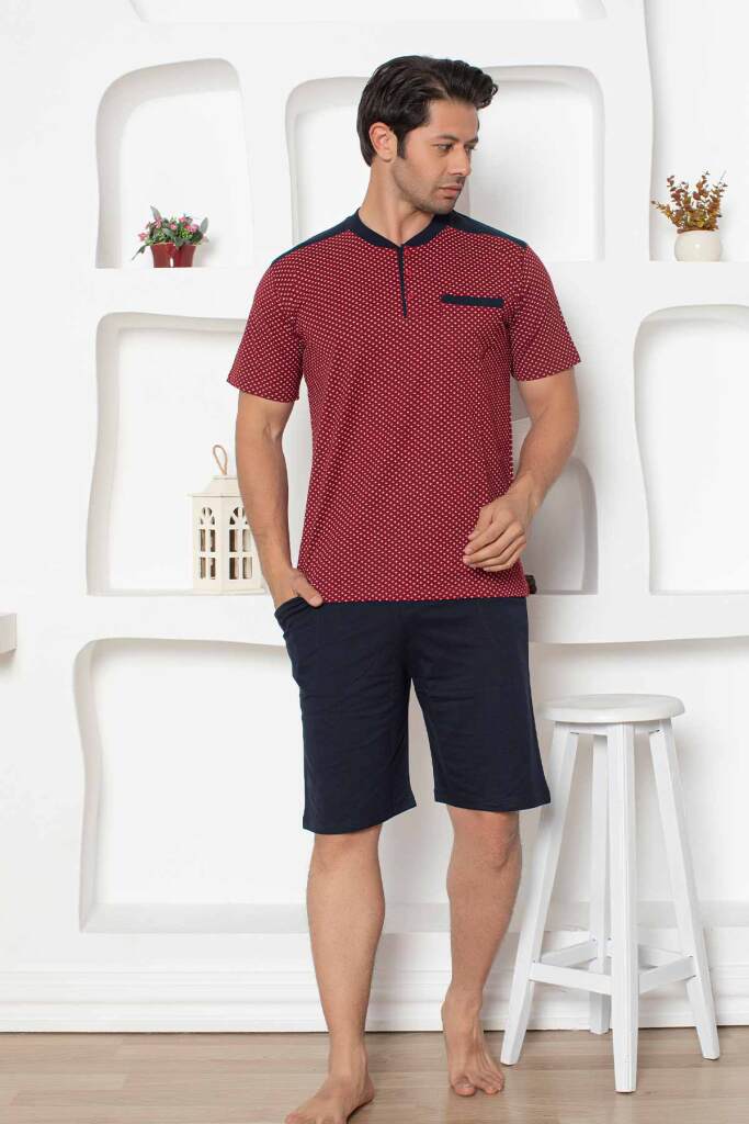 Bordo Erkek Şort Takımı 1203ŞT - 3