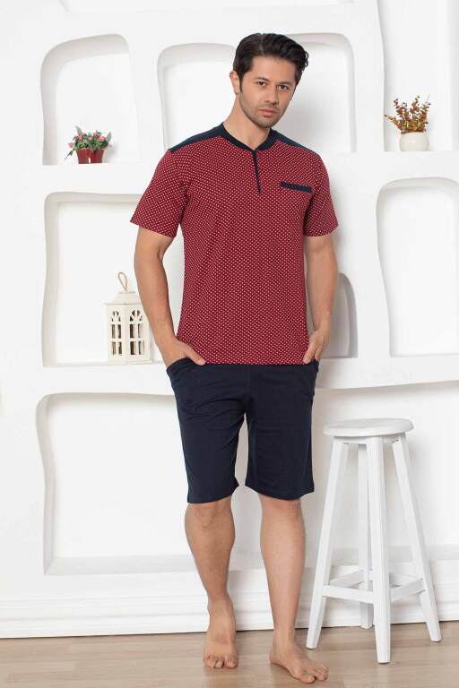 Bordo Erkek Şort Takımı 1203ŞT - Alimer