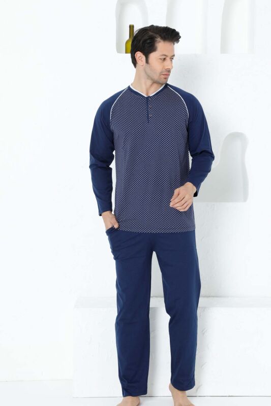 İndigo Uzun Kollu Erkek Pijama Takımı 1200UY - 1
