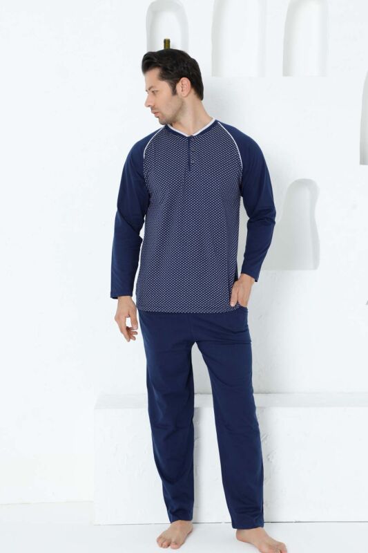İndigo Uzun Kollu Erkek Pijama Takımı 1200UY - 2