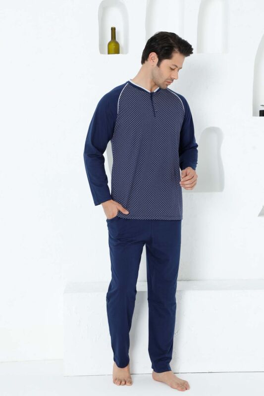 İndigo Uzun Kollu Erkek Pijama Takımı 1200UY - 3