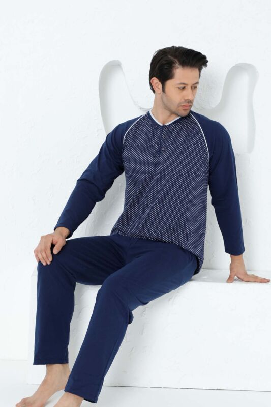 İndigo Uzun Kollu Erkek Pijama Takımı 1200UY - 4
