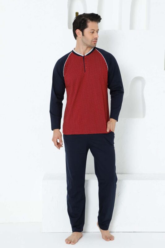 Bordo Uzun Kollu Erkek Pijama Takımı 1200UY - 2