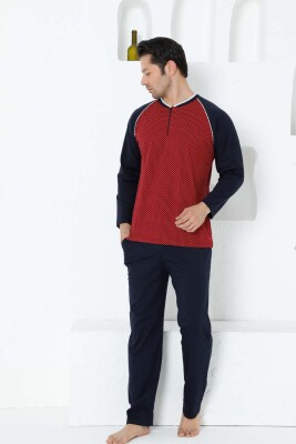 Bordo Uzun Kollu Erkek Pijama Takımı 1200UY - 3