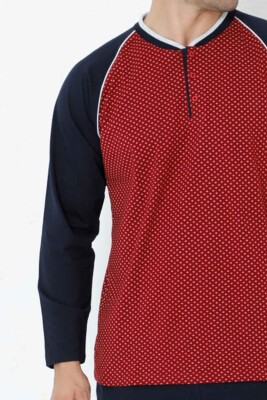 Bordo Uzun Kollu Erkek Pijama Takımı 1200UY - 6