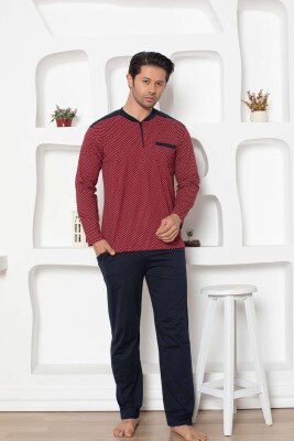 Bordo Uzun Kollu Erkek Pijama Takımı 1203UY - Alimer