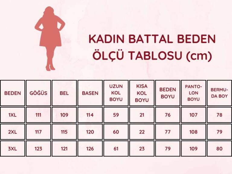 Büyük Beden Kadın Pijama Takımı - Gri Etnik Desen Uzun Kol Likralı Kumaş 2923UYB - 5