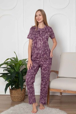 Çiçek Desenli Penye Bayan Pijama Takımı 2766KY - Alimer (1)