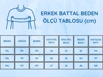 Gri Battal Uzun Kollu Erkek Pijama Takımı 1187UYB - 4
