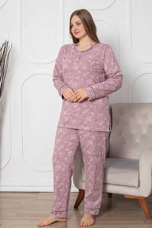 Gülkurusu Büyük Beden Bayan Pijama Takımı 2786UYB - 1