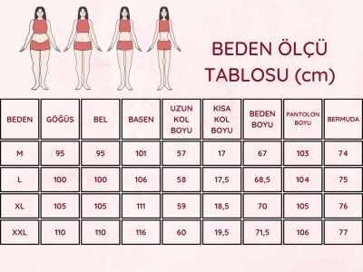 Gülkurusu Çiçek Desenli Uzun Kollu Bayan Pijama Takımı 2786UY - 5