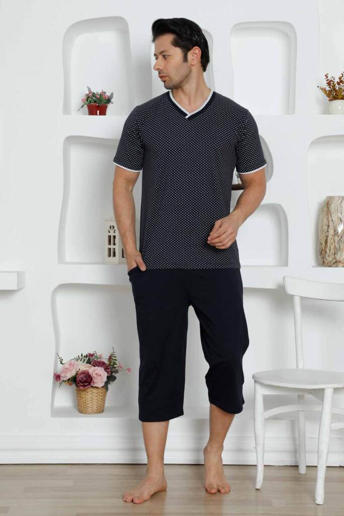İndigo Bermuda Erkek Pijama Takımı 1199B - 1
