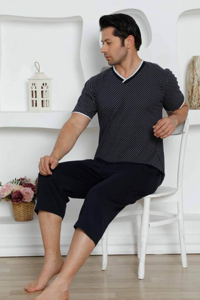 İndigo Bermuda Erkek Pijama Takımı 1199B - 4