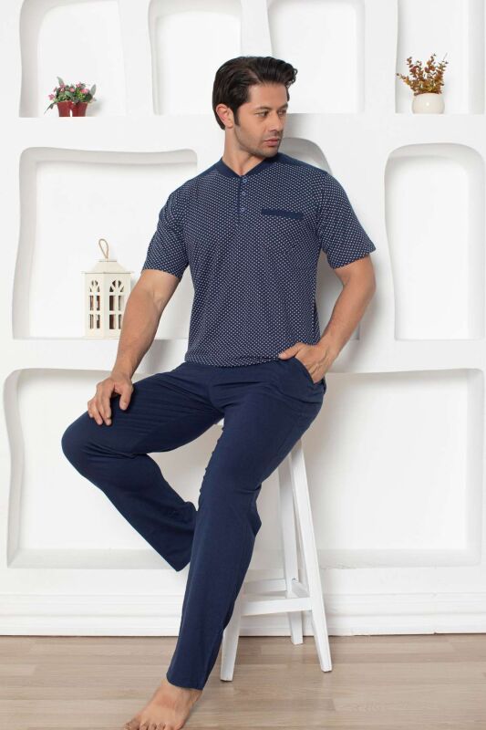 İndigo Kısa Kollu Erkek Pijama Takımı 1203KY - 1