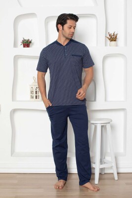 İndigo Kısa Kollu Erkek Pijama Takımı 1203KY - Alimer (1)