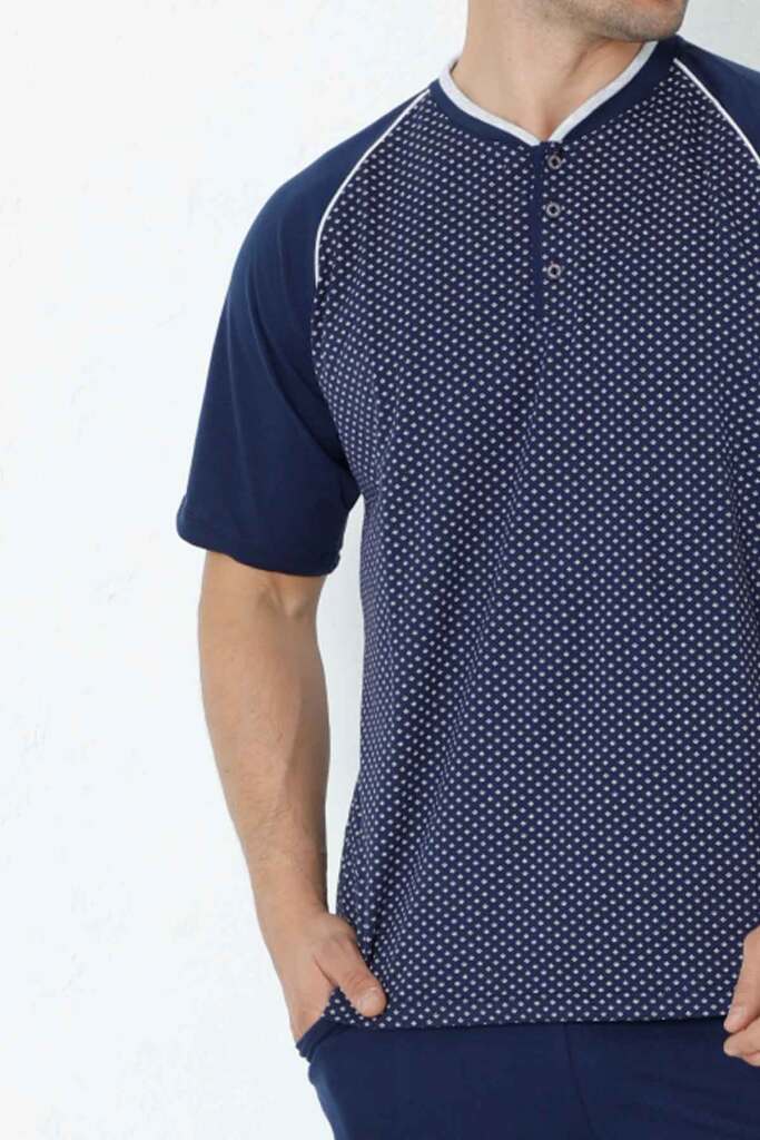 İndigo Kısa Kollu Erkek Pijama Takımı 1200KY - 2