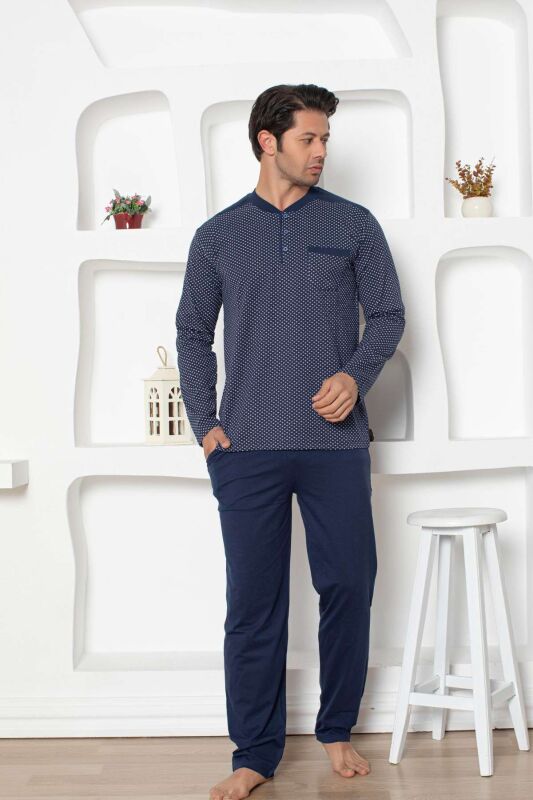 İndigo Uzun Kollu Erkek Pijama Takımı 1203UY - 1