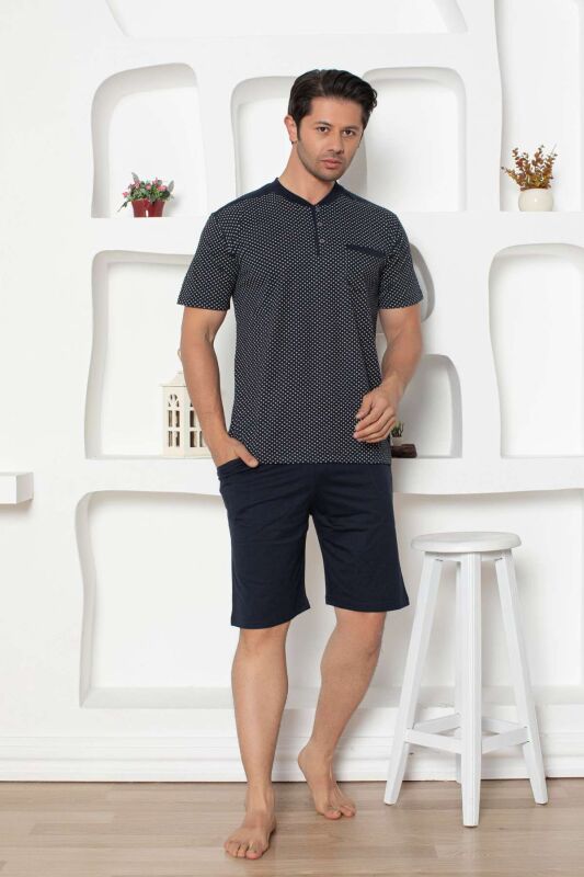 Lacivert Erkek Şort Takımı 1203ŞT - 1