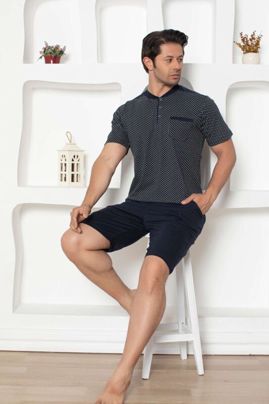 Lacivert Erkek Şort Takımı 1203ŞT - 3