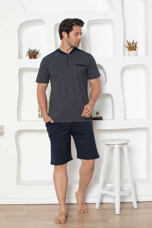 Lacivert Erkek Şort Takımı 1203ŞT - Alimer (1)