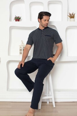 Lacivert Kısa Kollu Erkek Pijama Takımı 1203KY - 3