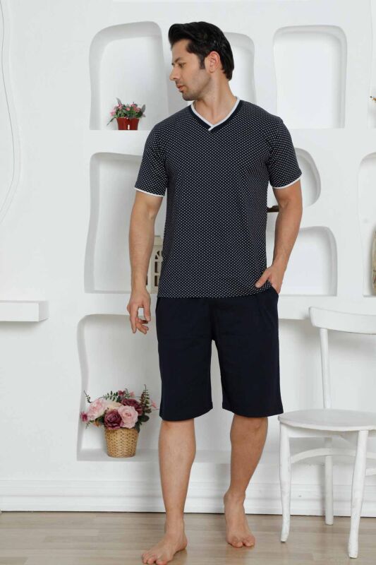 Lacivert Şortlu Erkek Pijama Takımı 1199ŞT - 2
