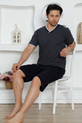 Lacivert Şortlu Erkek Pijama Takımı 1199ŞT - 4